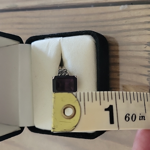 Amethyst Marcasite Sterling Ring - Picture 11 of 13